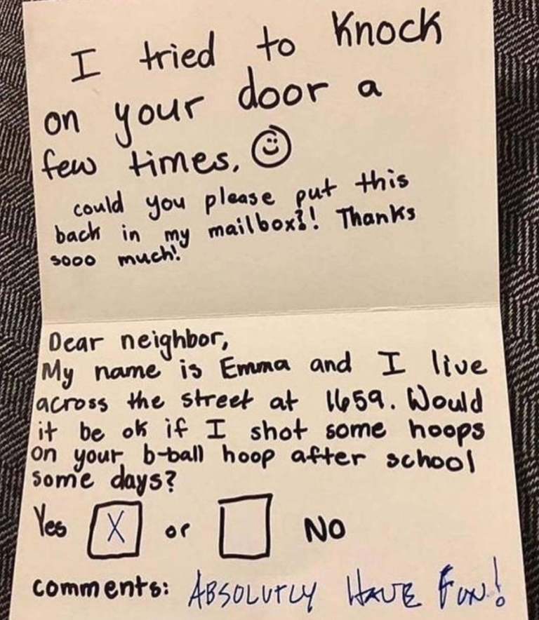 Neighbor Has Perfect Response To Little Girl’s Adorable